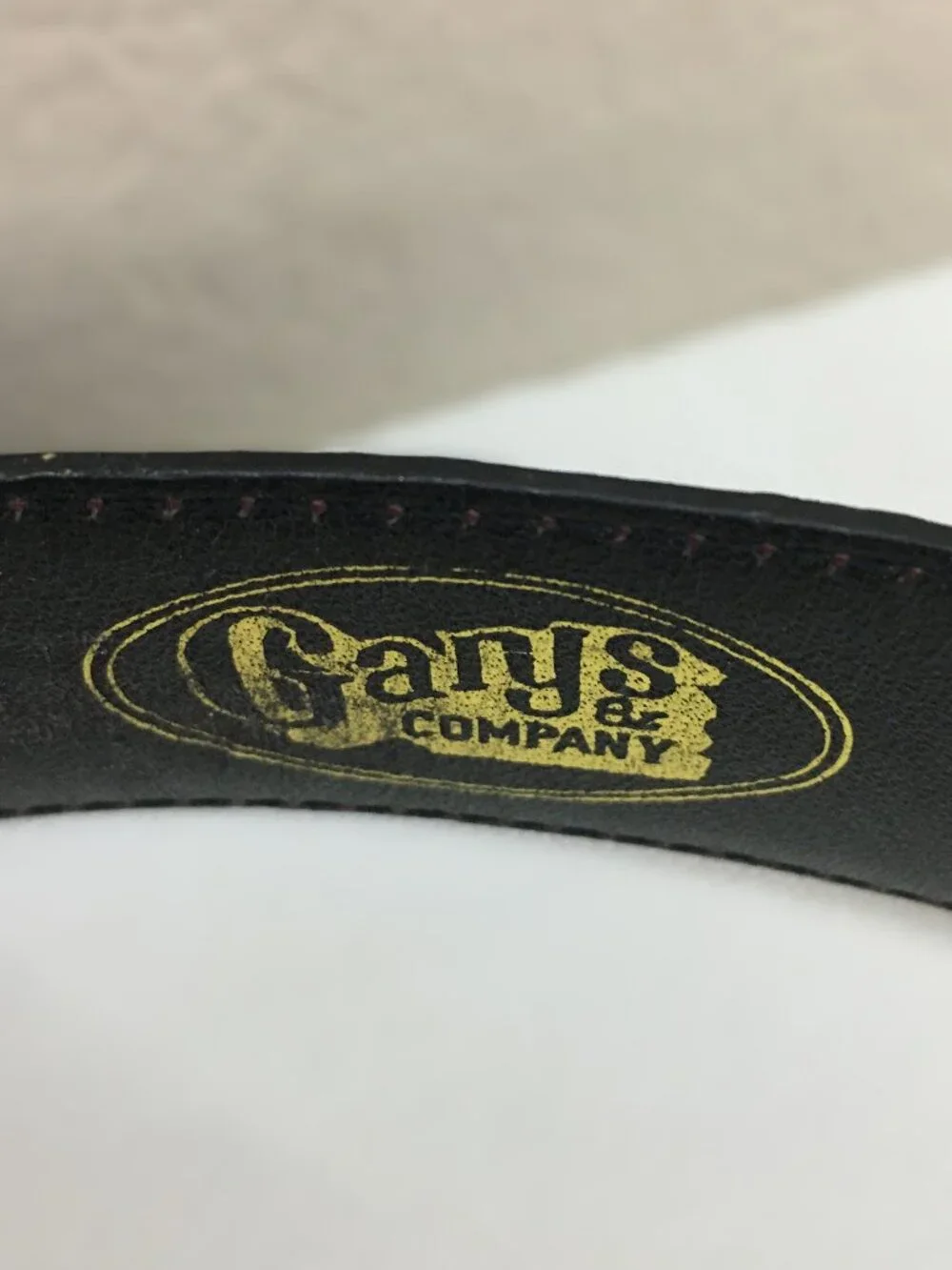 Vintage GARY'S & CO Genuine Caiman Crocodile Leather Belt 40 Burgundy Brass